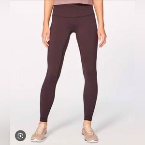Lululemon Wunder Under Low-Rise Full-On Luon Tight | Pelt (Dark Plum) | Size 4